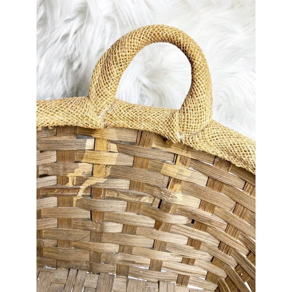 WOODEN ONION‎ GRAPHIC KITCHEN COTTAGE FARMHOUSE STORAGE BASKET, 16 x 13.5 x 9